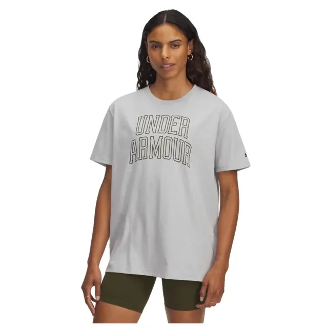 Under Armour  Rival Campus Women's Oversized T-Shirt Mod Gray Light Heather / Expedition Green L
