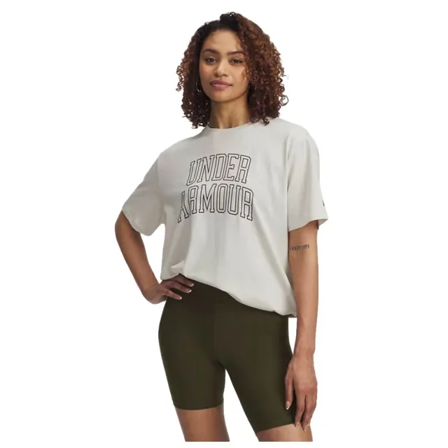 Under Armour  Rival Campus Women's Oversized T-Shirt Summit White / Black L