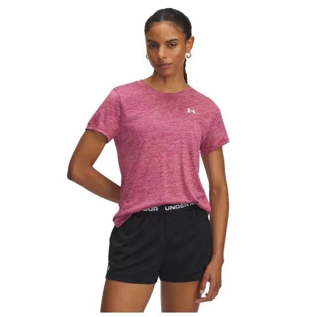 Under Armour  Tech™ Twist Women's Short Sleeve Fuchsia Dusk / White L