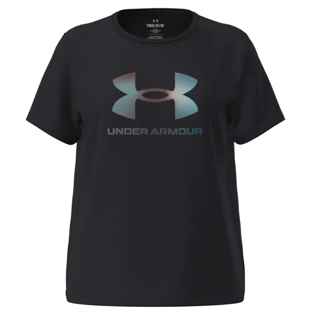 Under Armour  Rival Shimmer Girls' Short Sleeve Black / White YLG (59 - 63 in)