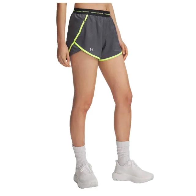 Under Armour  Fly By Women's 3'' Shorts Castlerock / High Vis Yellow / Reflective L