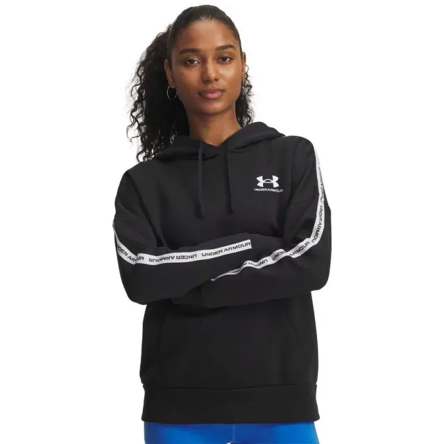 Under Armour  Icon Fleece Taped Women's Hoodie Black / White M