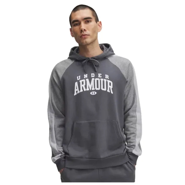 Under Armour  Rival Fleece Colorblock Men's Hoodie Castlerock / Mod Gray / White L