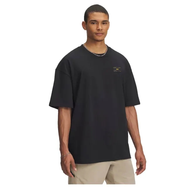 Under Armour  Woven Label Heavyweight Men's Short Sleeve Black / Black L