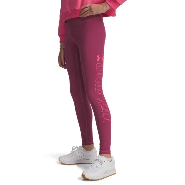 Under Armour  Motion Branded Girls' Leggings Fuchsia Dusk / Super Pink YLG (59 - 63 in)