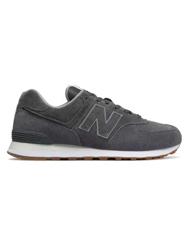 New Balance Men's 574 in Grey Suede/Mesh