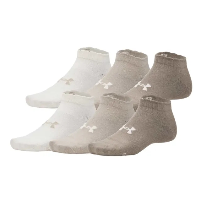 Under Armour  Essential Unisex 6-Pack Low Cut Socks Taupe Dusk / Taupe Dusk / Stone L