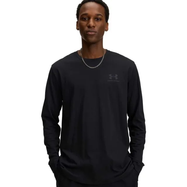 Under Armour  Left Chest Men's Long Sleeve Black / Pitch Gray L
