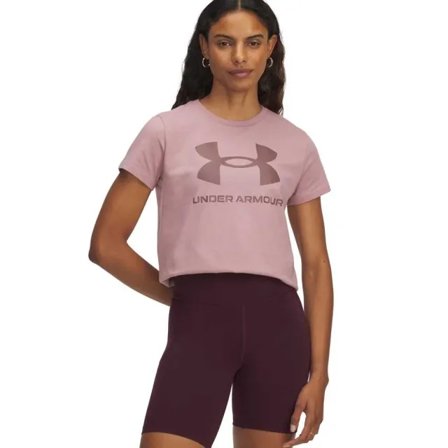 Under Armour  Rival Logo Women's Short Sleeve Tourmaline Pink / Maroon Mist L