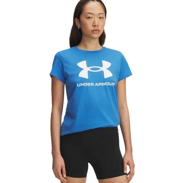 Under Armour  Rival Logo Women's Short Sleeve Blue Atlantis / White L