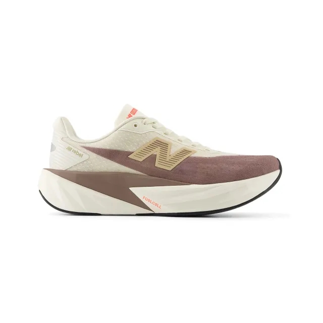New Balance Women's FuelCell Rebel v5 in Beige/Brown/White Synthetic