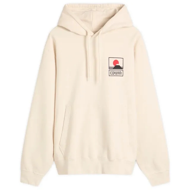 Edwin Men's Sunset On Mt Fuji Hoodie Whisper White