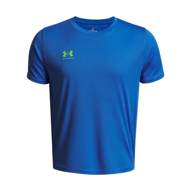Under Armour  Challenger Boys' Training Short Sleeve Blue Atlantis / High Vis Yellow YLG (59 - 63 in)