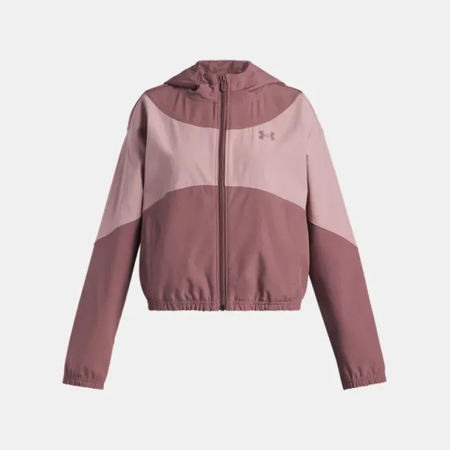 Under Armour  Rival Woven Girls' Jacket Maroon Mist / Tourmaline Pink / Maroon Mist YLG (59 - 63 in)