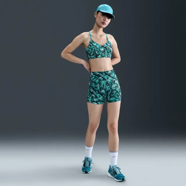 Nike Women's Artist Collection High-Waisted 12.5cm (approx.) Printed Biker Shorts - Green - Body/Waist Lining