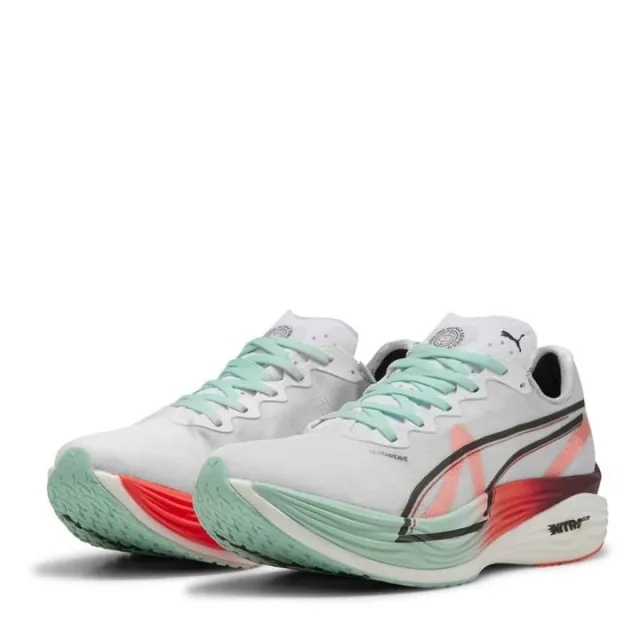 PUMA x HYROX Deviate Nitro™Elite 3 Running Shoes Women, White/Glowing Red/Mint Melt