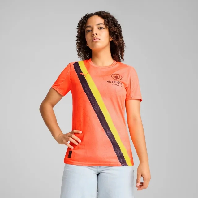 PUMA Kidsuper x Manchester City Jersey Women, Neon Sun/Black, size Large
