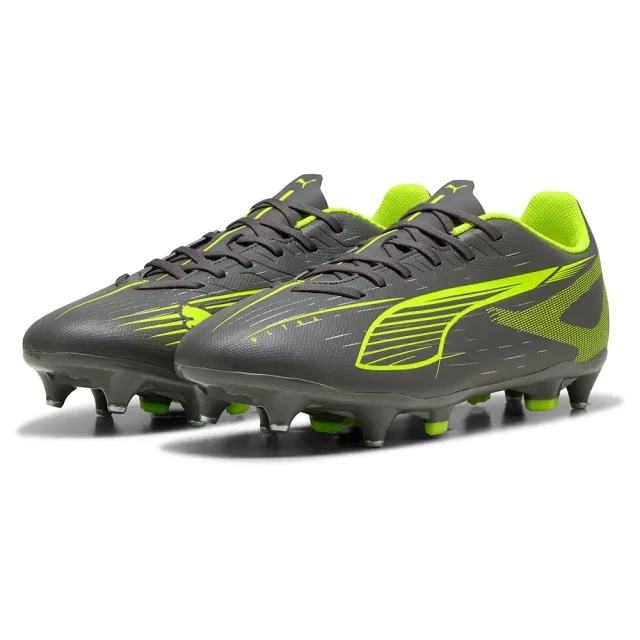 PUMA Ultra 5 Play MxSG Football Boots Unisex, Matte Aged Silver/Yellow Alert/Aged Silver, size 10