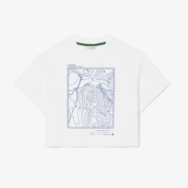 Lacoste Heavy Jersey Oversized Embroidered T-shirt - White