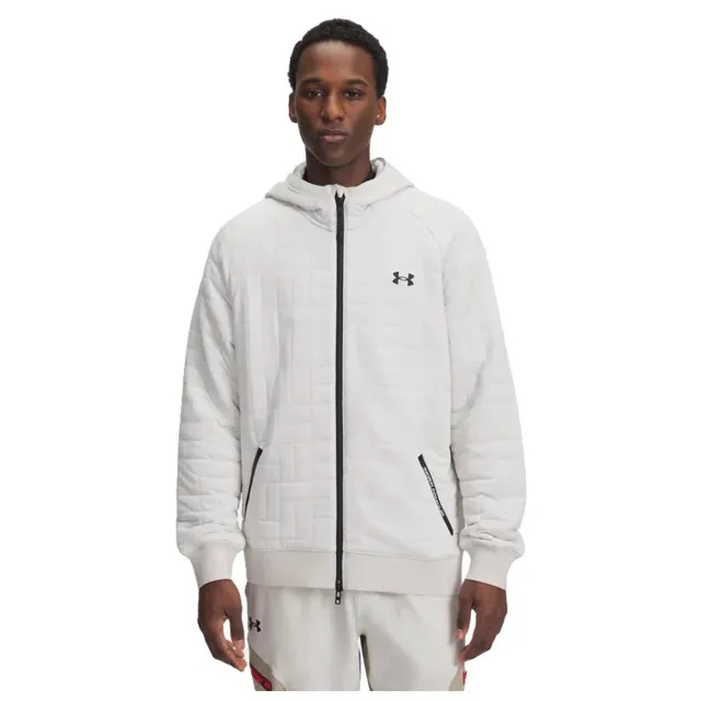 Under Armour  Unstoppable Fleece Textured Men's Full Zip Summit White / Black L
