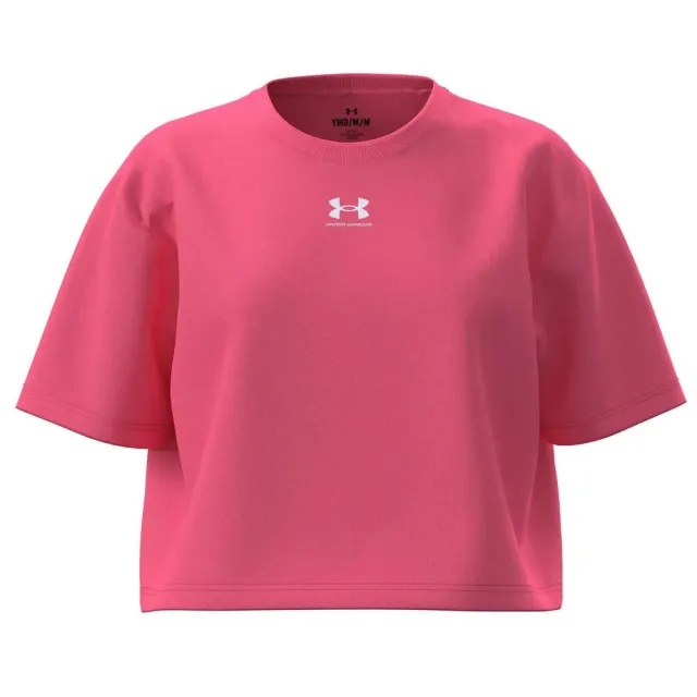 Under Armour  Rival Girls' Short Sleeve Super Pink / White YLG (59 - 63 in)