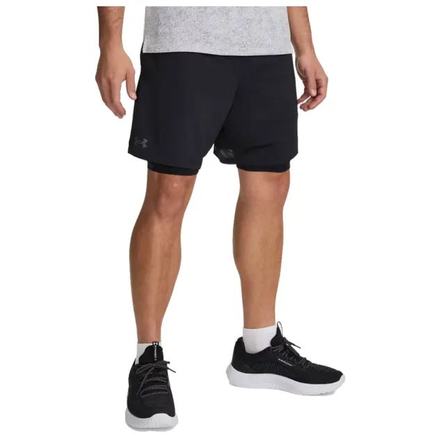 Under Armour  Tech™ Vent Men's 2-in-1 Shorts Black / Black / Castlerock L