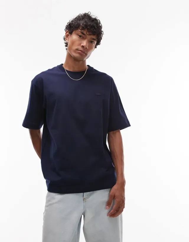 Lacoste Loose Fit Heavy Jersey T-shirt - Midnight Blue