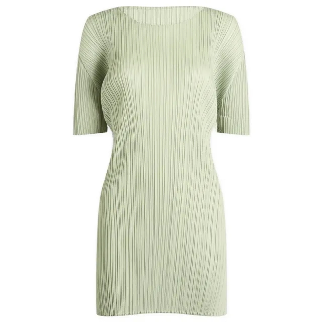 Pleats Please Issey Miyake Women's Pleated T-Shirt Pastel Green