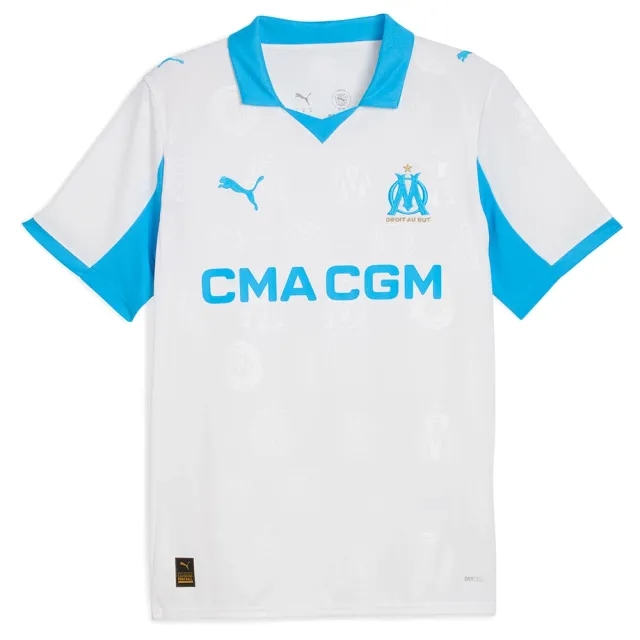 PUMA Olympique De Marseille 25/26 Home Jersey Men, White/Azure