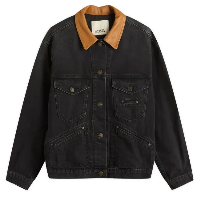 Isabel Marant Women's Petunia Denim Jacket Faded Black