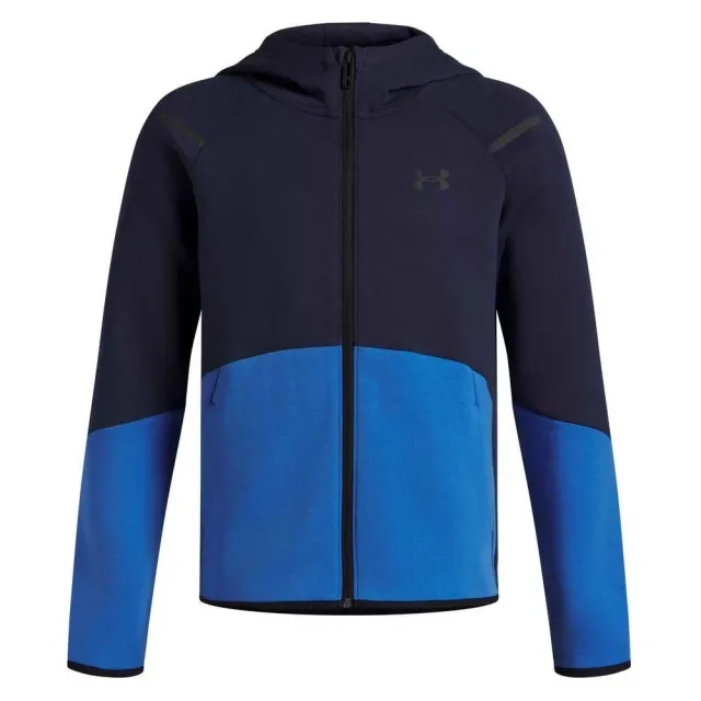 Under Armour  Unstoppable Fleece Boys' Full-Zip Washed Navy / Blue Atlantis / Black YLG (59 - 63 in)