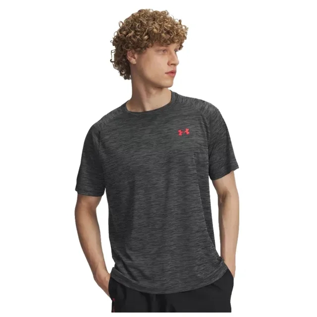 Under Armour  Tech™ Textured Men's Short Sleeve Black / Racer Red L