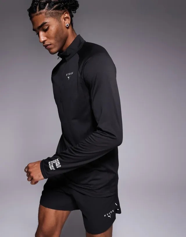 PUMA x HYROX Quarter-Zip Top Shirt Men, Black, size 3XL