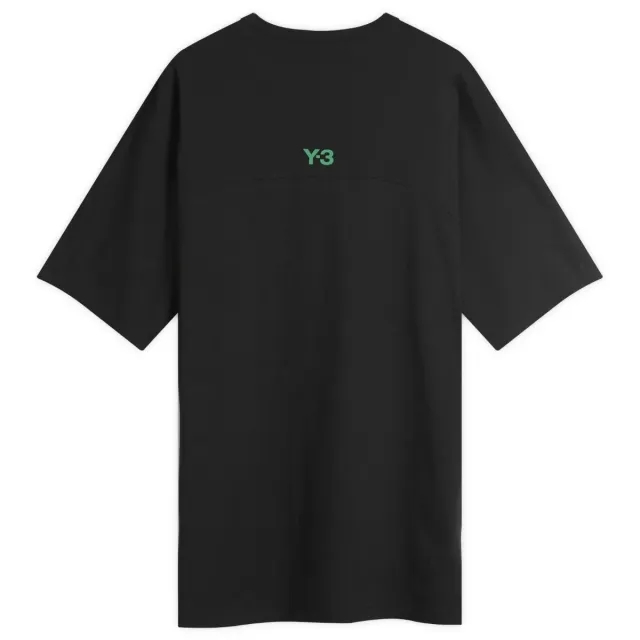 End. X Y-3 Short Sleeve Tee Black/Metallic Silver/Court Green