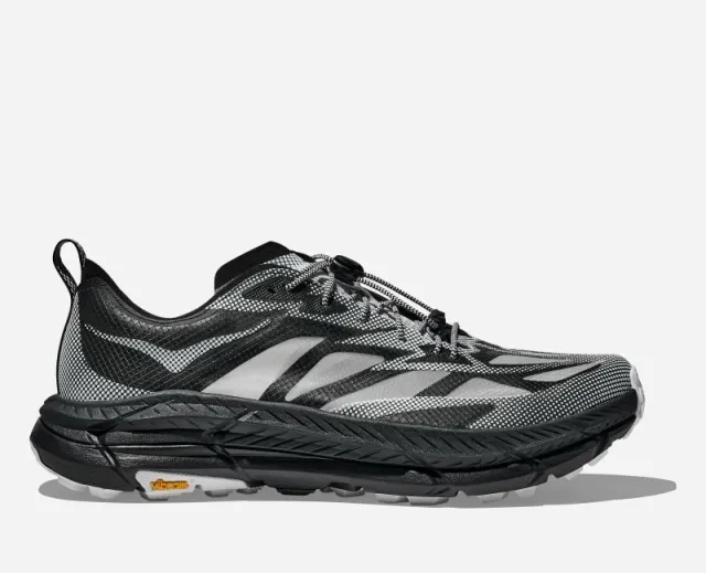 Hoka Stealth/Tech Mafate Speed 4 Lite Trail Shoes In Black/White