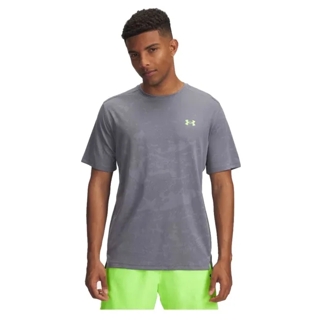 Under Armour  Tech™ Vent Jacq Under Armour rd Men's Short Sleeve Castlerock / Hyper Green M