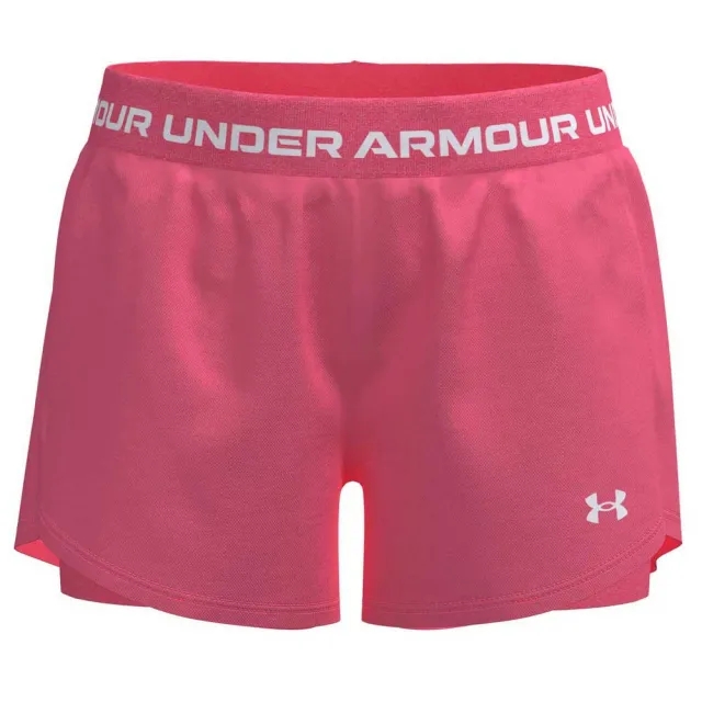 Under Armour  Tech™ Play Up Girls' 2-in-1 Shorts Super Pink / Super Pink / White YLG (59 - 63 in)