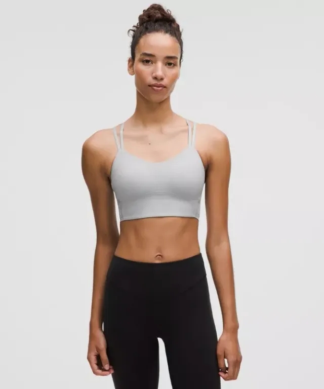lululemon – Women's Like a Cloud Longline Sports Bra Light Support, B/C Cup – Color Light Grey/Grey – Size 10