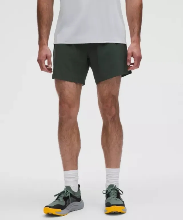 lululemon – Men's Mile Maker Run Crew Lined Shorts – 6" – Color Green – Size 3XL