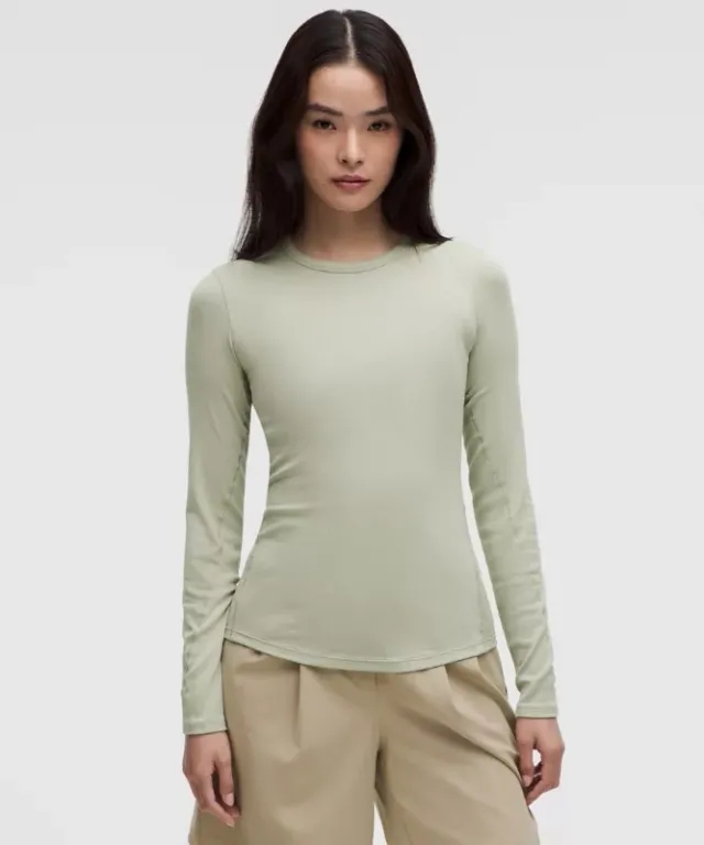 lululemon – Women's Hold Tight Long-Sleeve Shirt – Color Green/Pastel – Size 0
