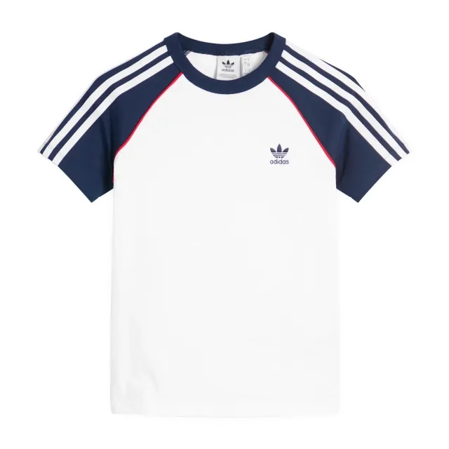 Adidas Women's Adicolor 3-Stripes Raglan Slim T-Shirt White/Night Indigo
