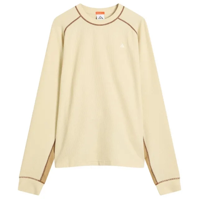 Nike Men's ACG Wolf Long Sleeve Chinati Baselayer Lt Khaki/Parachute Beige/Mosswood Brown