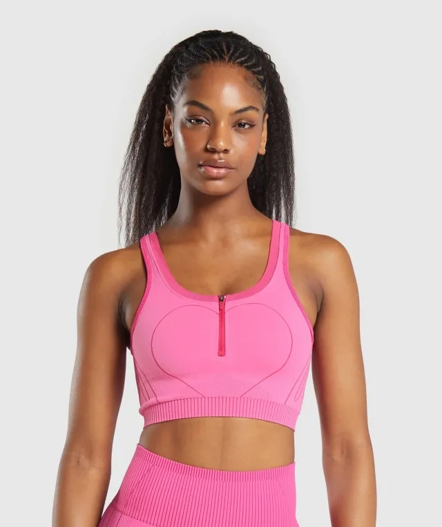  Contour Heart Seamless Tank - Fetch Pink/Punk Pink