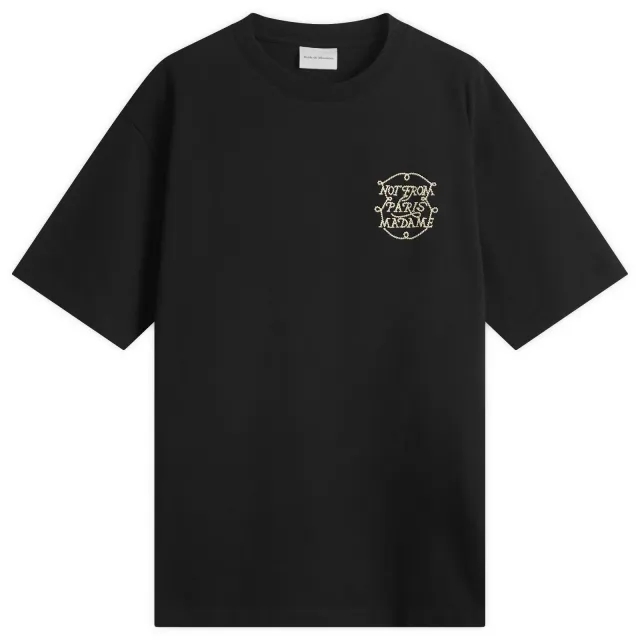 Drôle de Monsieur Men's Braided Slogan T-Shirt Black
