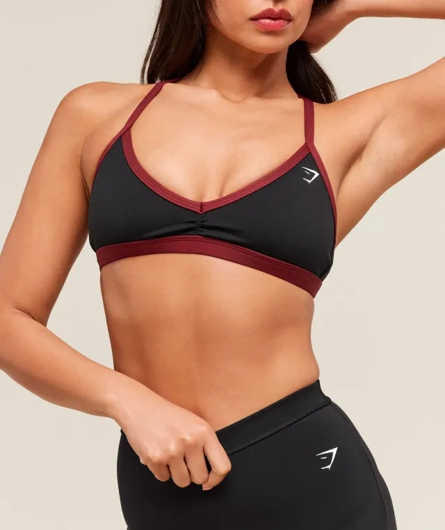  Minimal Sports Bra - Black/Sets Red