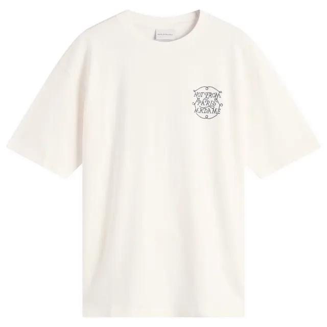 Drôle de Monsieur Men's Braided Slogan T-Shirt Off White