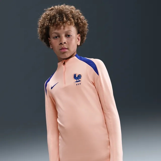 FFF Strike Older Kids' Nike Dri-FIT Football Drill Top - Pink - Recycled Polyester Minimum
