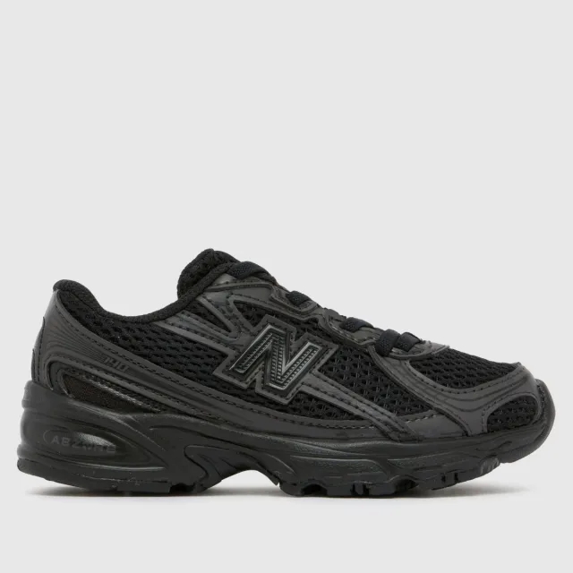 New Balance Kids' 740 BUNGEE LACE in Black Synthetic