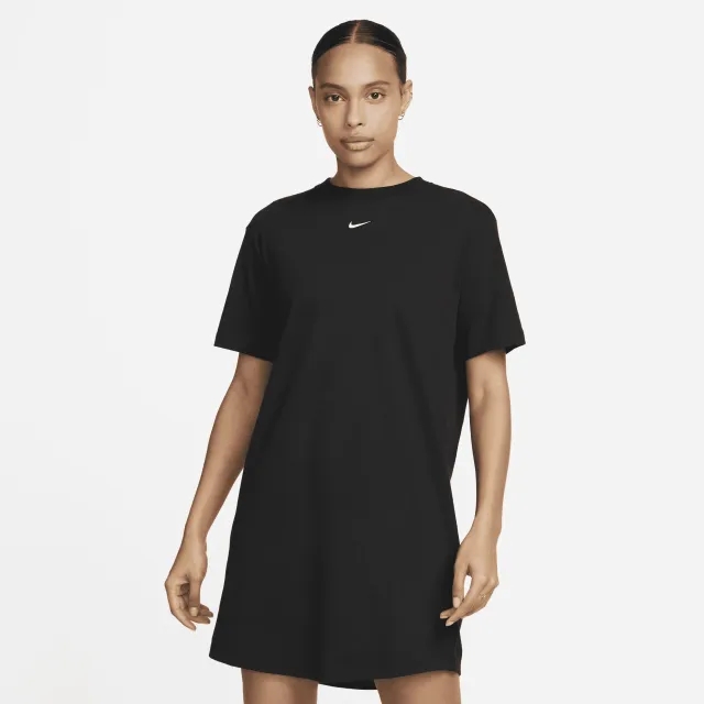 Nike Sportswear Chill Knit Women's Oversized T-Shirt Dress - Black - Cotton