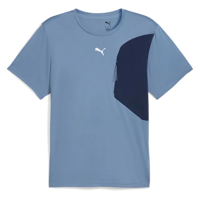 PUMA Flex Jacquard Training Pocket T-Shirt Men, Cool Blue
